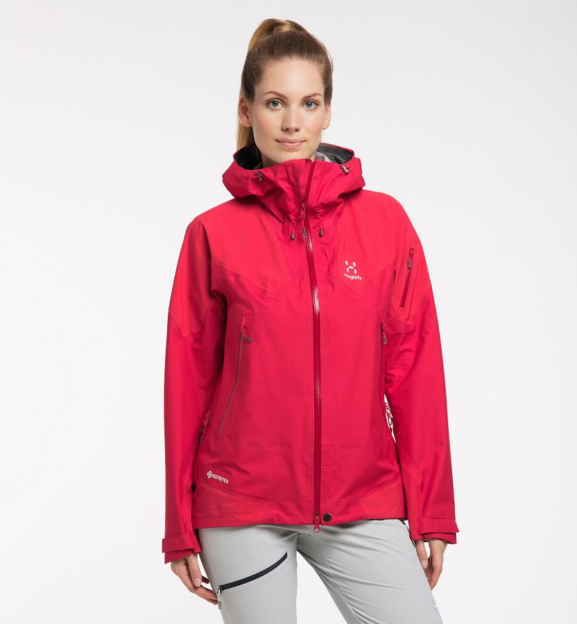 Haglöfs Womens Roc Spire GTX Ski Jacket Red New Zealand 58163RTWD
